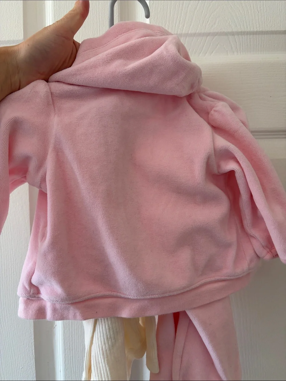 Carter's Pink & Cream Baby Girls 2-Piece Hoodie and Ribbed Bodysuit Set